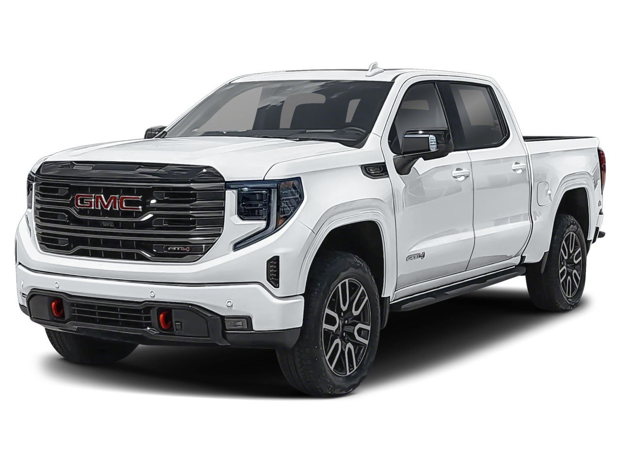 2025 GMC Sierra 1500 AT4 in Summit White — front three-quarter view