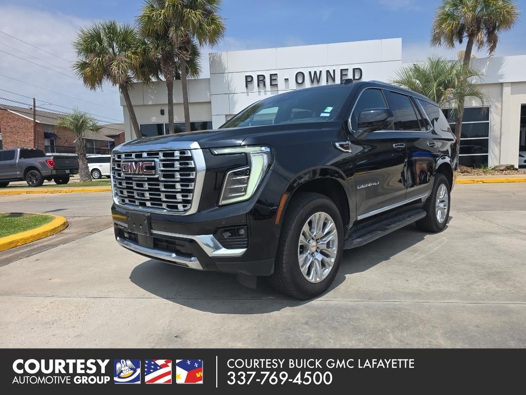 2025 GMC Yukon Denali in Onyx Black — front three-quarter view