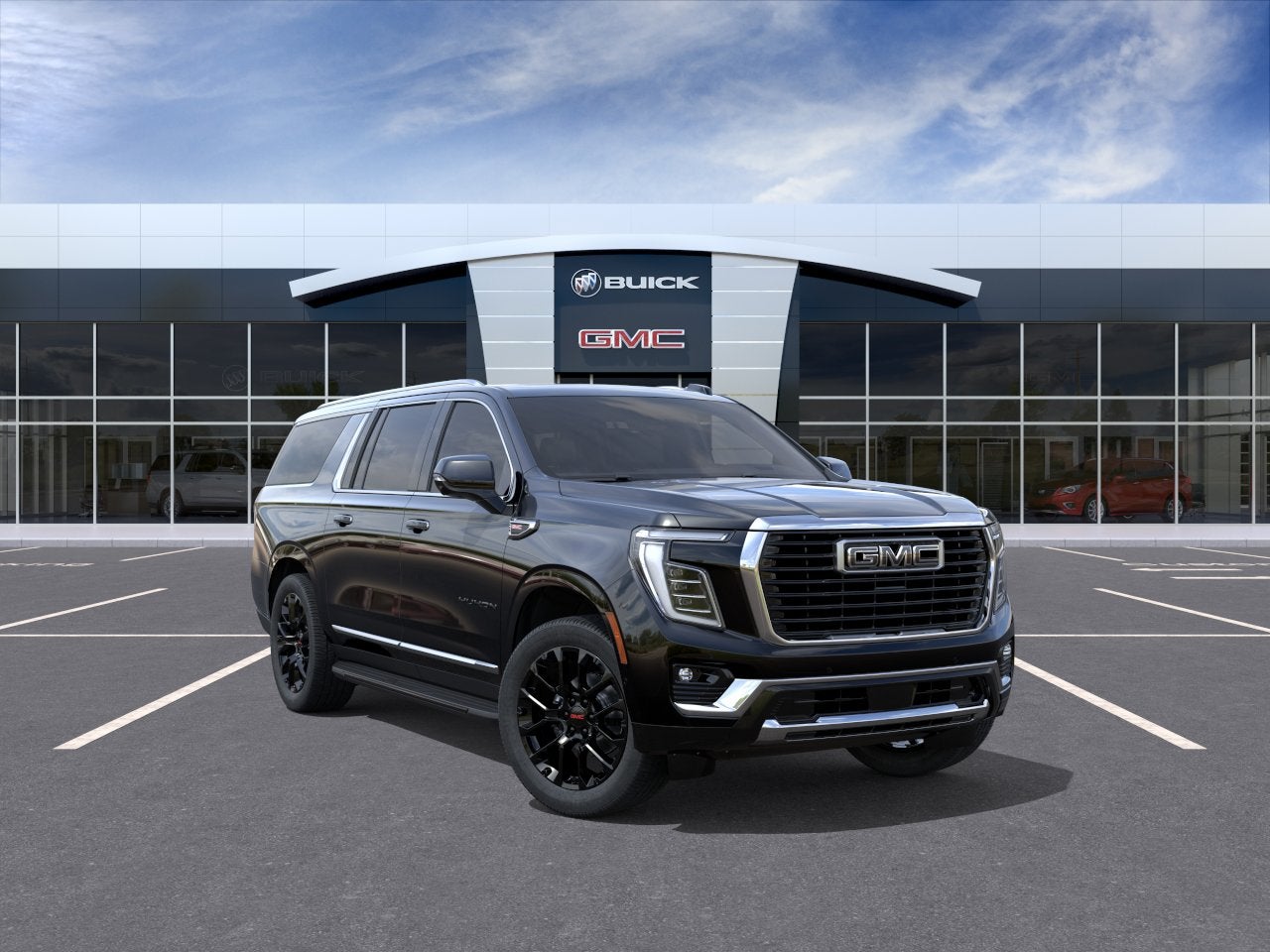 2026 GMC Yukon XL Elevation in Onyx Black — front three-quarter view