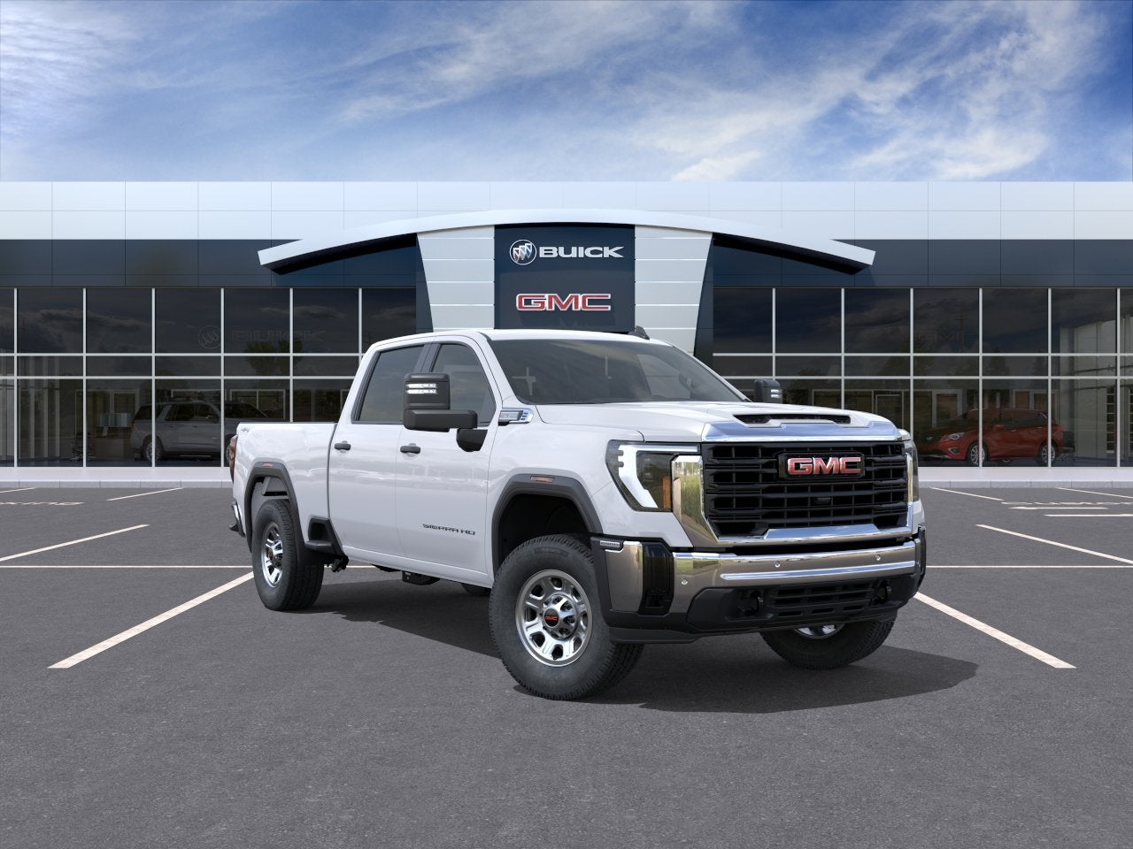 2026 GMC Sierra 2500 HD Pro in Summit White — front three-quarter view