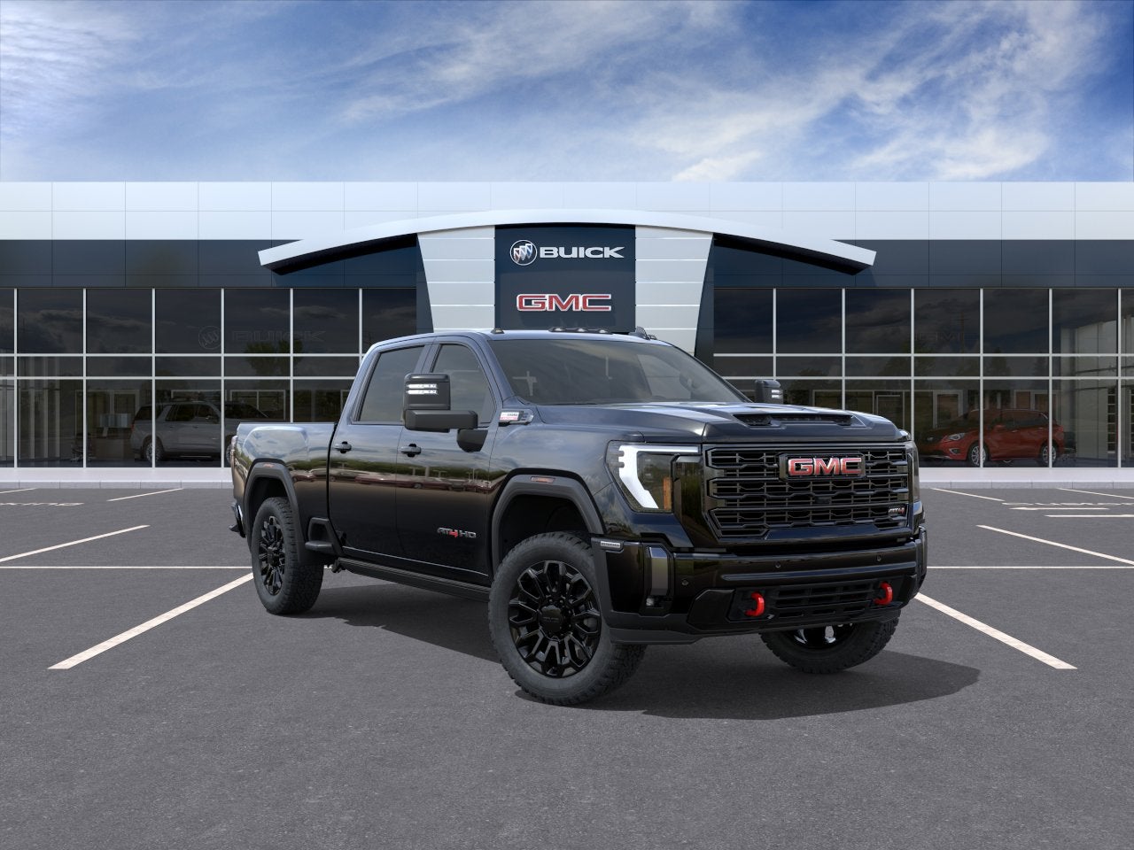 2026 GMC Sierra 2500 HD AT4 in Onyx Black — front three-quarter view