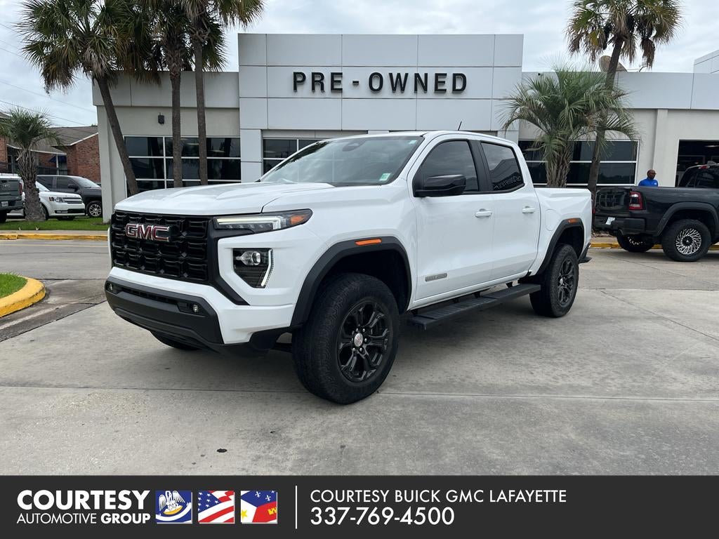 2023 GMC Canyon Elevation in Summit White — front three-quarter view