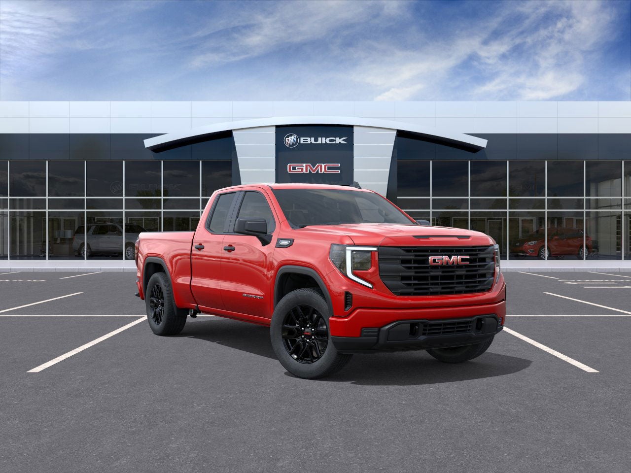 2026 GMC Sierra 1500 Pro in Cardinal Red — front three-quarter view