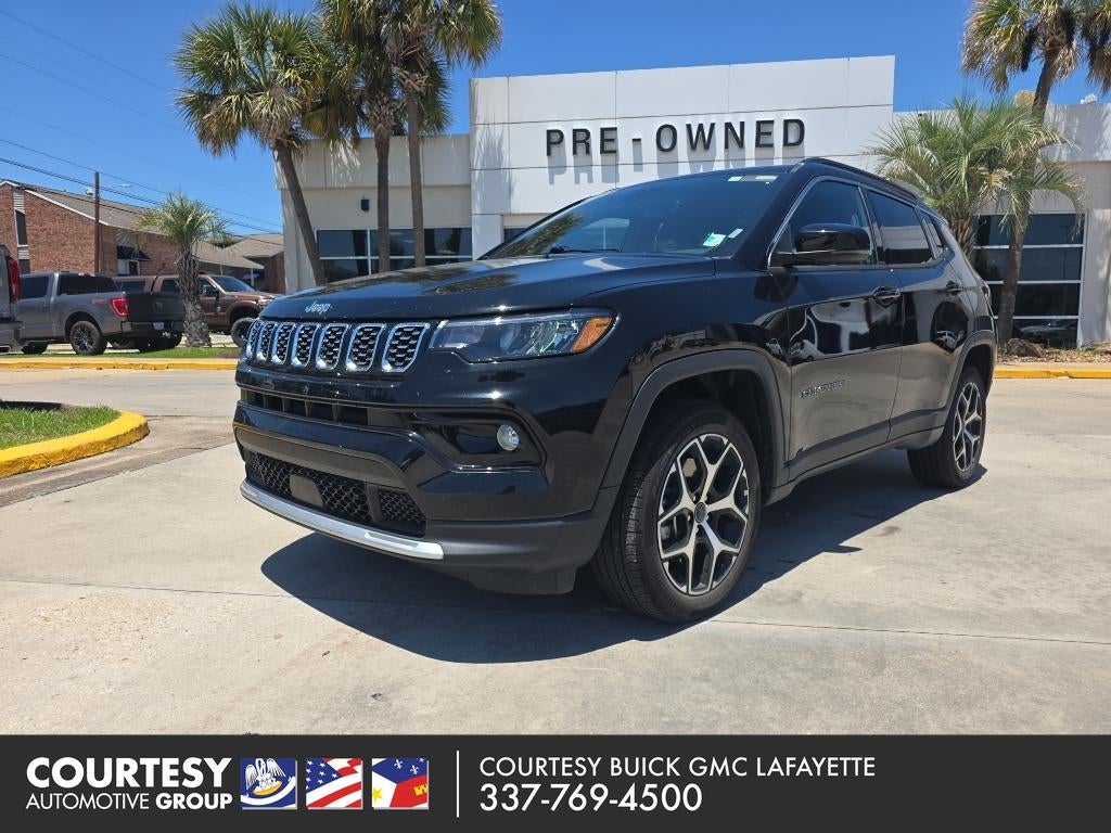 2026 Jeep Compass Limited in Black — front three-quarter view