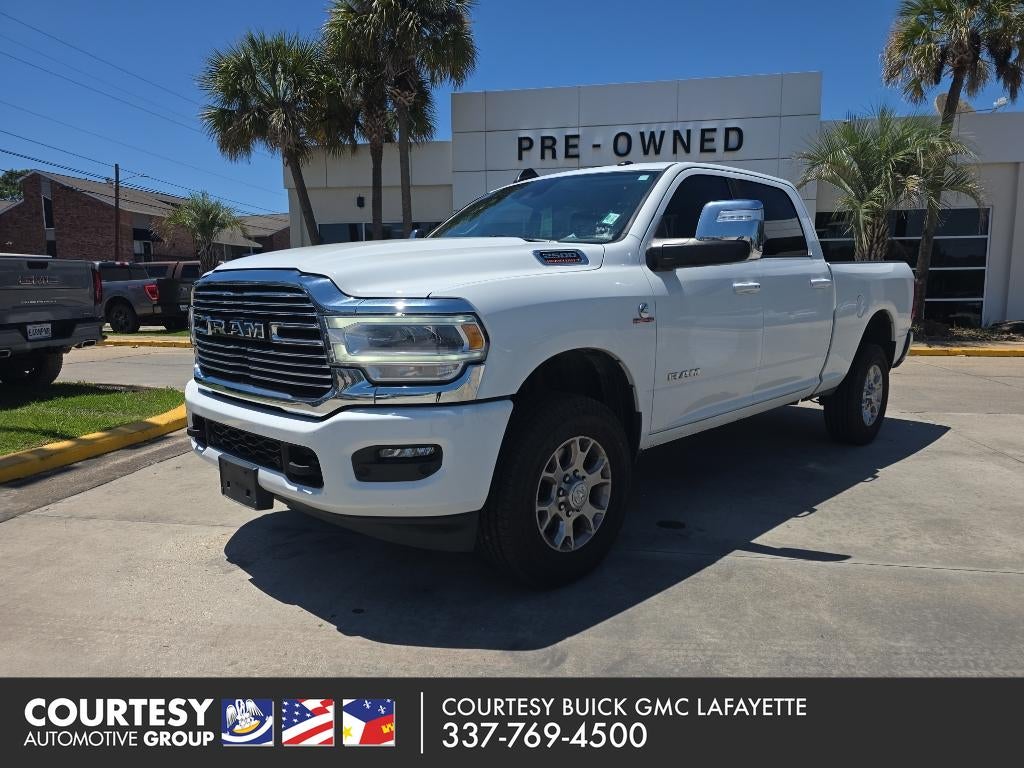 2024 RAM 2500 Laramie in White — front three-quarter view