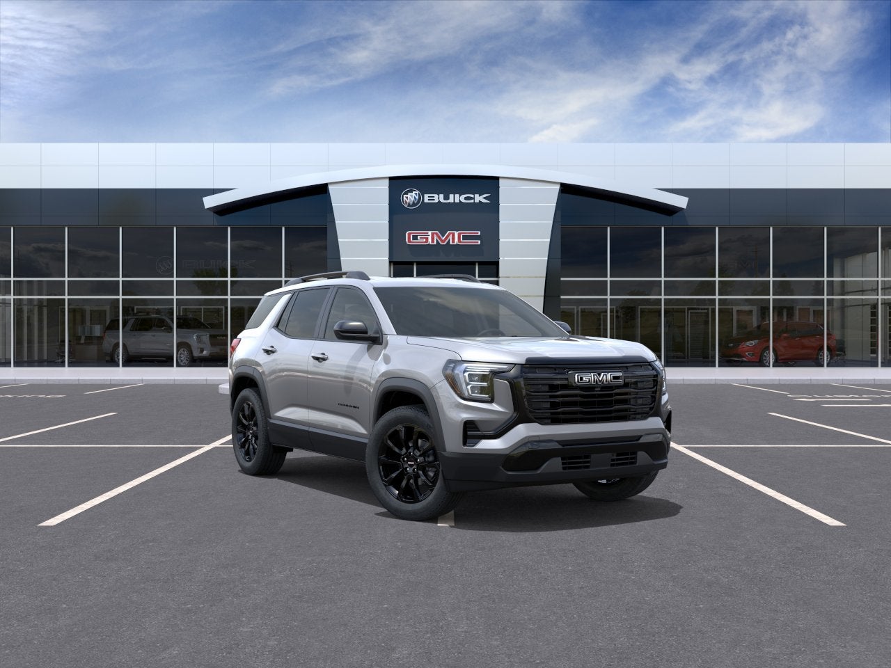 2026 GMC Terrain Elevation in Sterling Metallic — front three-quarter view