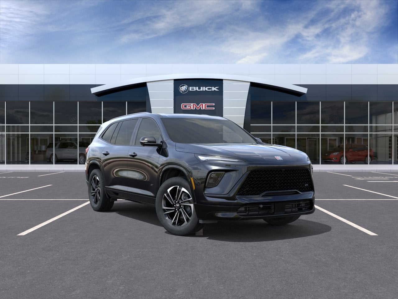 2026 Buick Enclave Sport Touring in Ebony Twilight Metallic — front three-quarter view