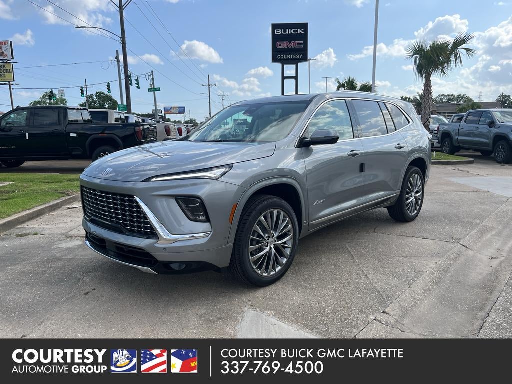 2026 Buick Enclave Avenir in Moonstone Gray Metallic — front three-quarter view