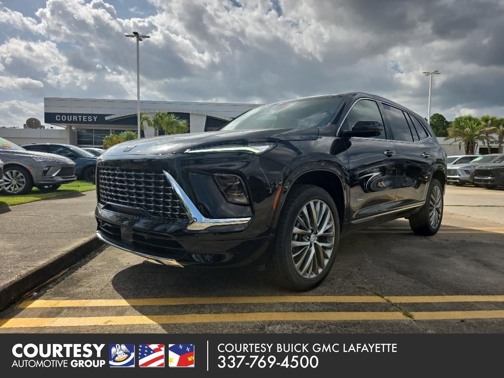2026 Buick Enclave Avenir in Ebony Twilight Metallic — front three-quarter view