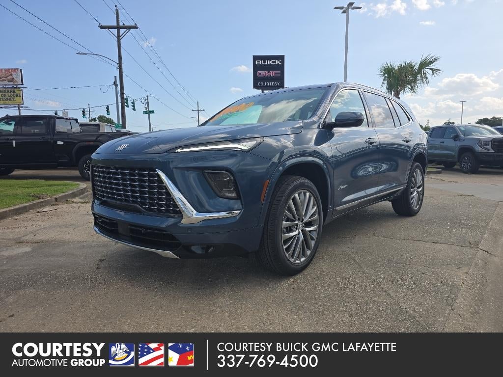 2026 Buick Enclave Avenir in Ocean Blue Metallic — front three-quarter view