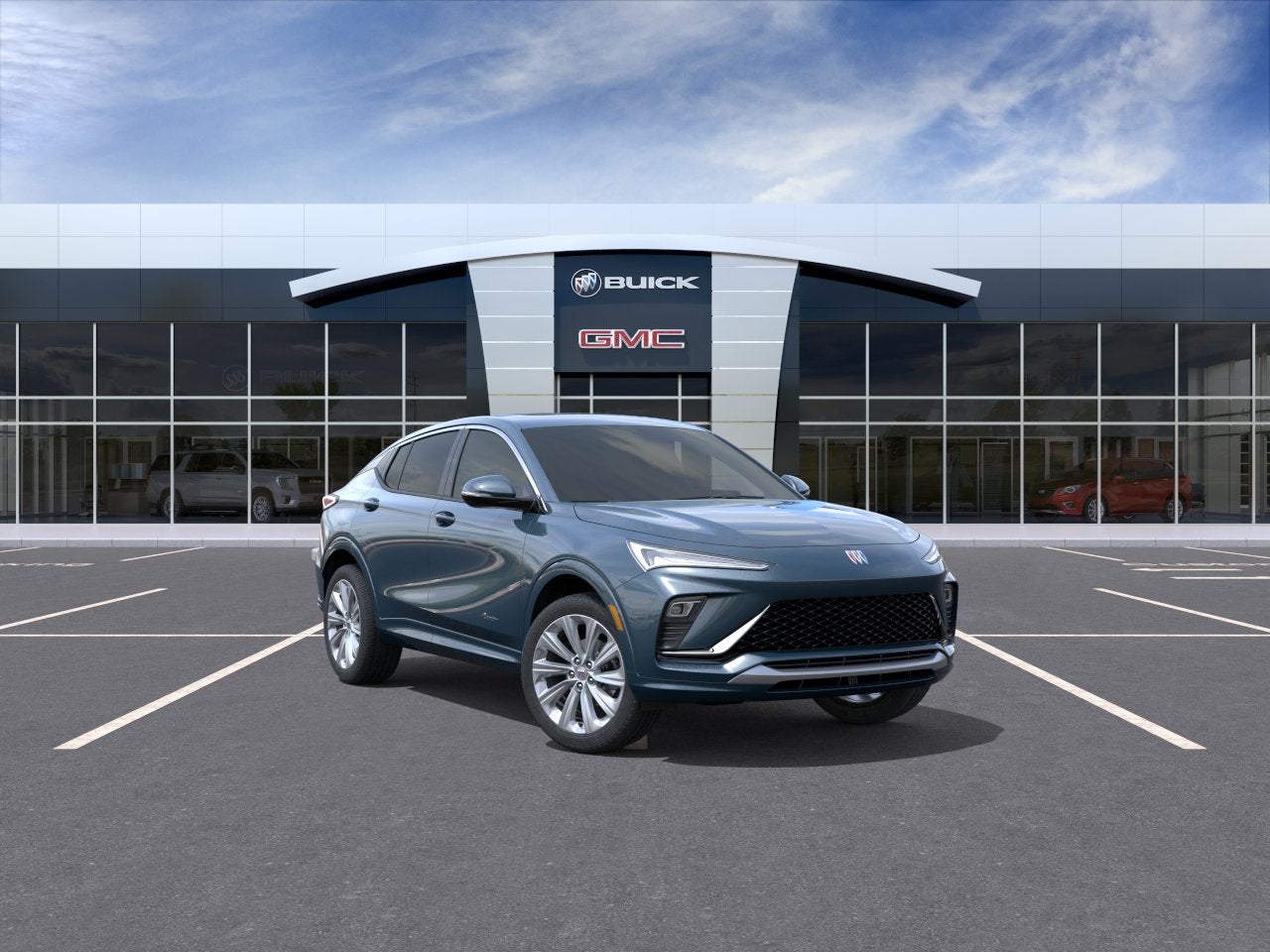 2026 Buick Envista Avenir in Ocean Blue Metallic — front three-quarter view